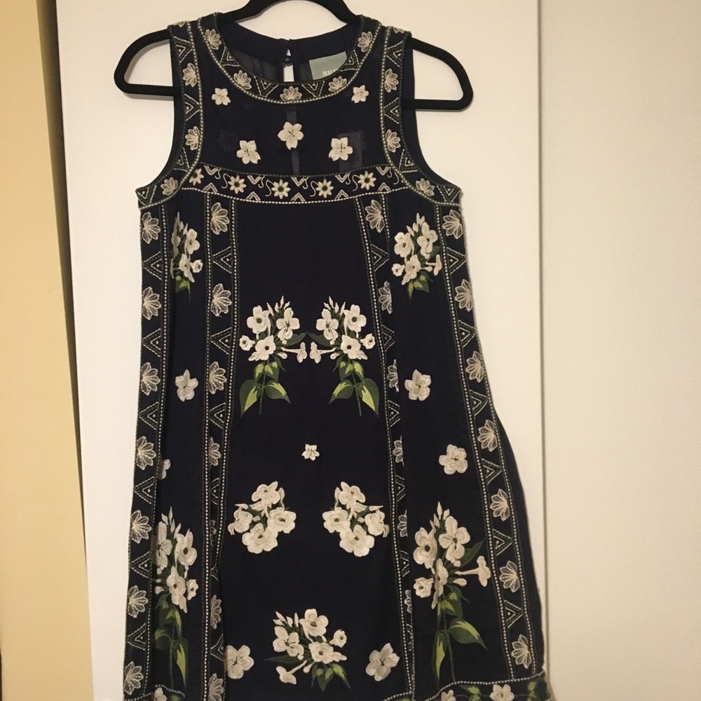 Maeve Anthropologie Embroidered Shift Dress NWT